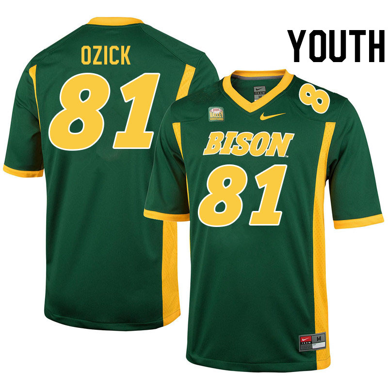 Youth #81 Eli Ozick North Dakota State Bison College Football Jerseys Stitched-Green